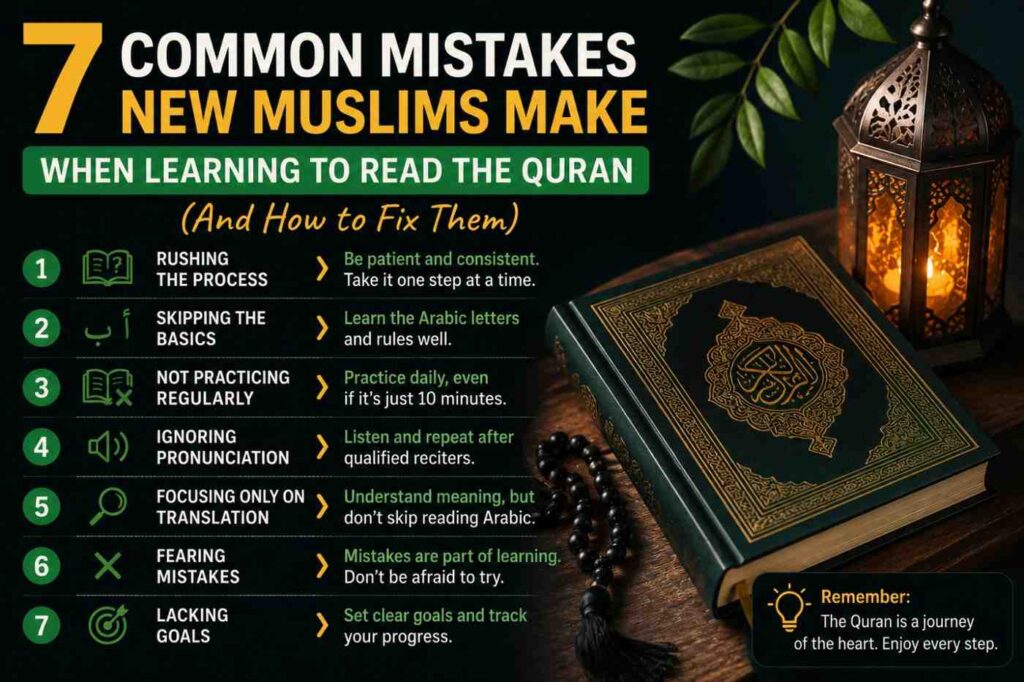 7 Mistakes New Muslims Make in Quran Reading (Fix Guide)
