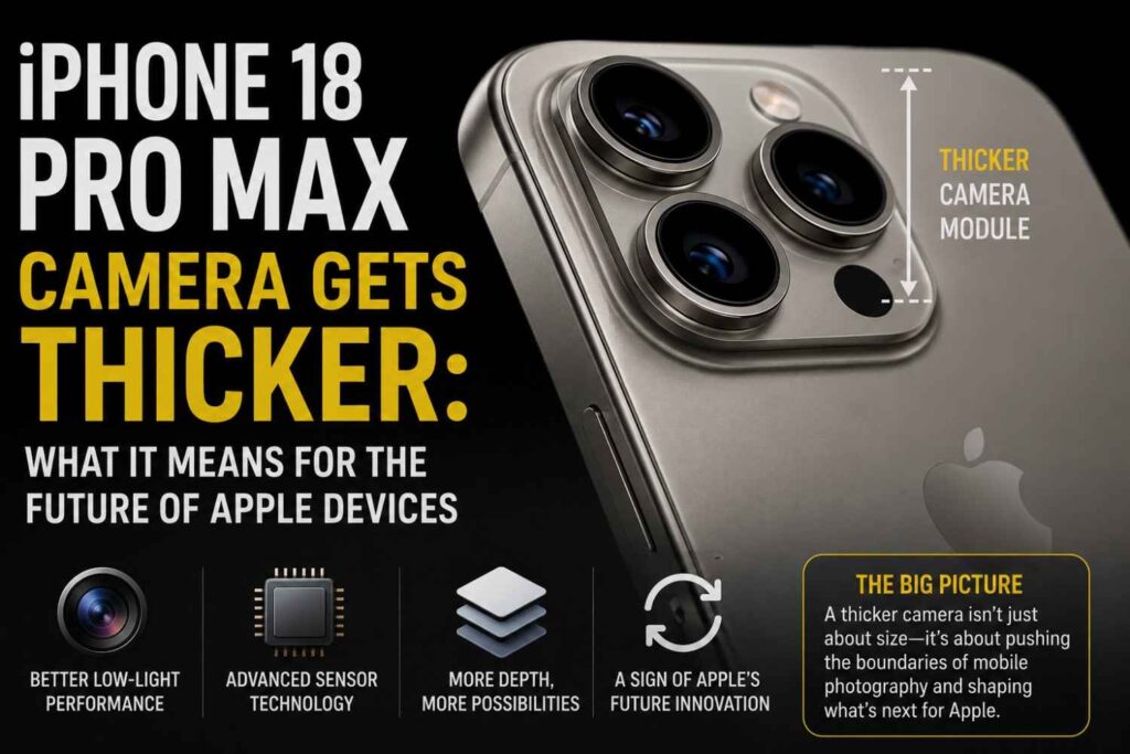 iPhone 18 Pro Max Camera Gets Thicker: What It Means
