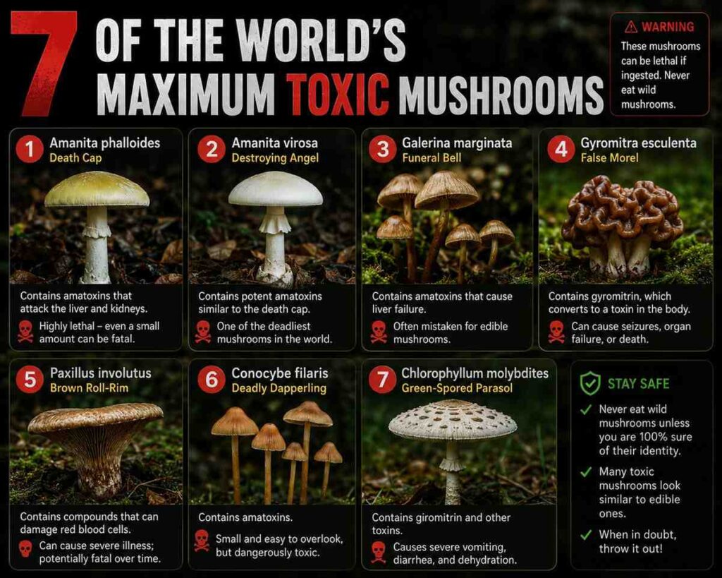 7 Most Toxic Mushrooms in the World