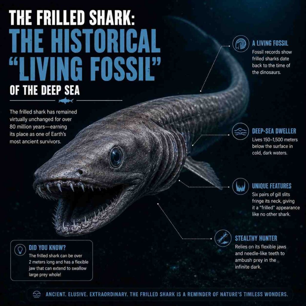 Frilled Shark: The Living Fossil of the Deep Sea