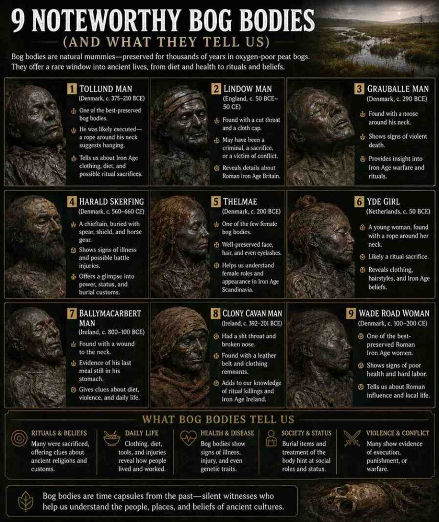 9 Noteworthy Bog Bodies and Their Hidden Stories