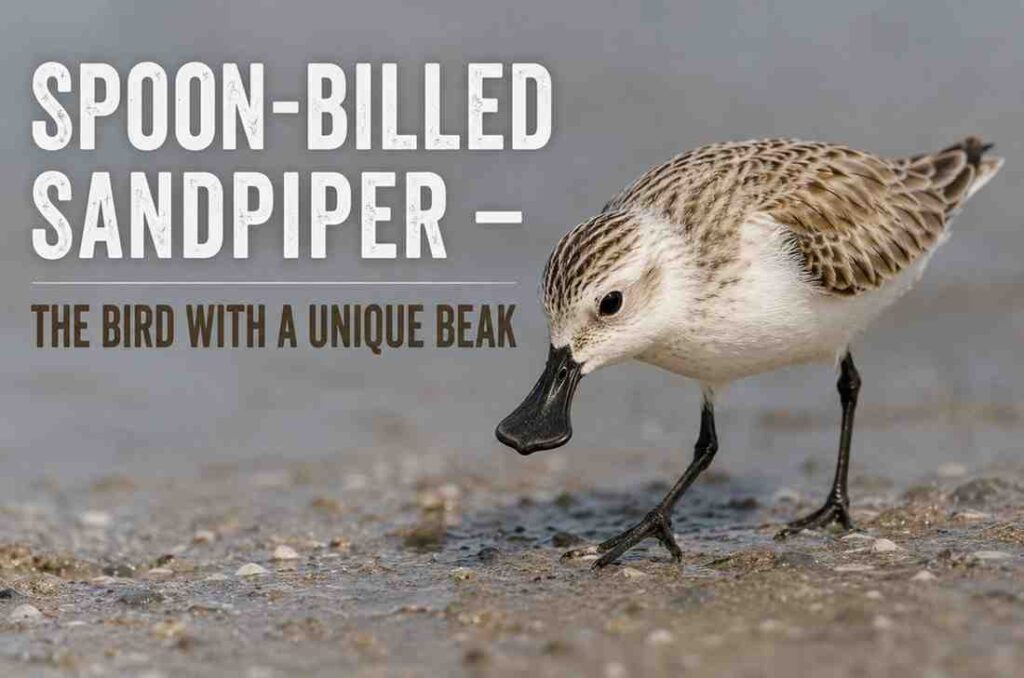 Spoon-Billed Sandpiper – Rare Bird with Unique Beak